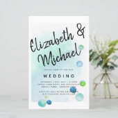 Papier BUDGET Verre de mer Mariage Abstrait moderne (Debout devant)