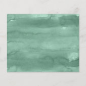 Papier Budget Vert aquarelle Mariage photo (Dos)