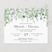 Papier Budget Vert Botanique Eucaliptus Mariage (Devant)