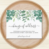 Papier Budget Vert Changement D'Adresse Faire-part