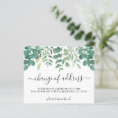 Papier Budget Vert Changement D'Adresse Faire-part (Debout devant)