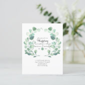 Papier Budget vert Eucalyptus Mariage Invite (Debout devant)