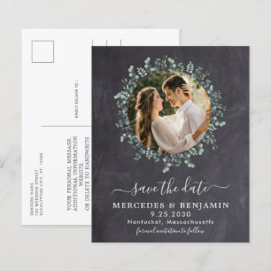 Papier Budget Vert Eucalyptus Photo Enregistrer La Date P