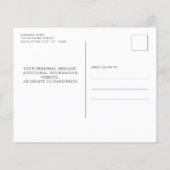 Papier Budget Vert Faire-part de mariage rustique (Dos)