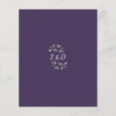 Papier Budget Vert Faire-part de mariage violet (Dos)