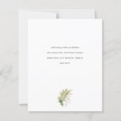 Papier Budget Vert Feuillage Feuillage Or Mariage moderne (Dos)
