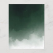 Papier Budget Vert foncé Baby shower moderne Invitation (Dos)