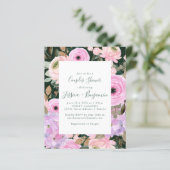 Papier Budget Vert foncé Lilac Botanique Couples Douche (Debout devant)