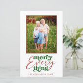 Papier Budget vert Joyeux tout photo de vacances (Debout devant)