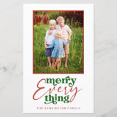 Papier Budget vert Joyeux tout photo de vacances (Devant)