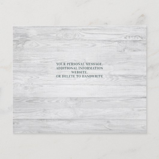 Papier Budget Vert Photo Mariage Enregistrer La Date Invi (Dos)