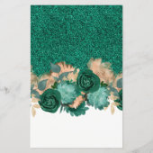 Papier Budget Vert Rose Gold Butterflies Sweet 16 (Dos)