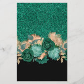 Papier Budget Vert Rose Gold Butterflies Sweet 16 (Dos)