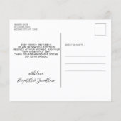 Papier Budget vert Rustique Photo Mariage Merci (Dos)