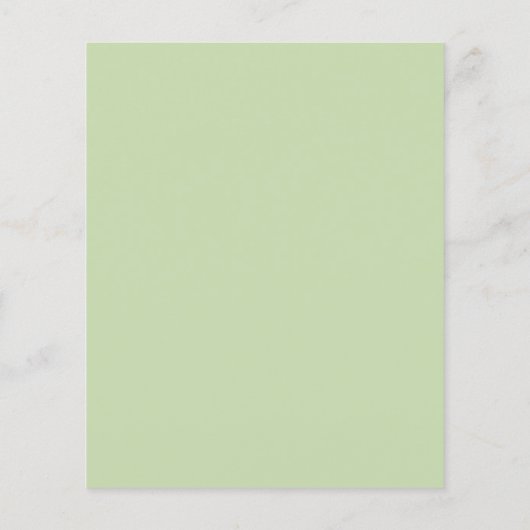 Papier Budget Vert Rustique Simple Elégant Mariage (Dos)