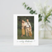 Papier BUDGET Vert Simple Script Joyeux Noël Photo (Debout devant)