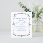 Papier Budget Victorian Quelque chose de bleu Invitation (Debout devant)