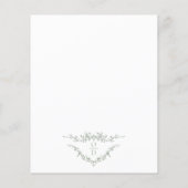 Papier Budget Victorian Sage Green Faire-part de mariage (Dos)