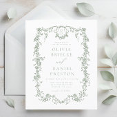 Papier Budget Victorian Sage Green Faire-part de mariage