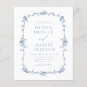 Papier Budget Victorien Français Photo QR Code Mariage (Devant)