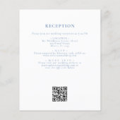 Papier Budget Victorien Français QR Code Mariage bleu (Dos)
