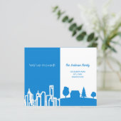 Papier Budget ville pays bleu déménagement (Debout devant)