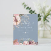 Papier BUDGET Vin Bourgogne Pampas Grass Mariage Tropical (Debout devant)