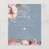 Papier BUDGET Vin Bourgogne Pampas Grass Mariage Tropical (Devant)