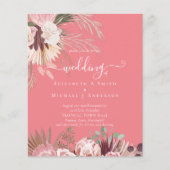 Papier BUDGET Vin Bourgogne Pampas Grass Mariage Tropical (Devant)
