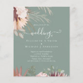 Papier BUDGET Vin Bourgogne Pampas Grass Mariage Tropical (Devant)
