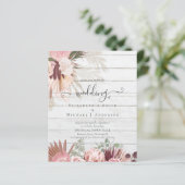 Papier BUDGET Vin Bourgogne Pampas Grass Mariage Tropical (Debout devant)