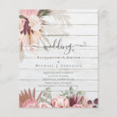 Papier BUDGET Vin Bourgogne Pampas Grass Mariage Tropical (Devant)