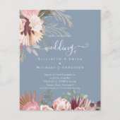 Papier BUDGET Vin Bourgogne Pampas Grass Mariage Tropical (Devant)