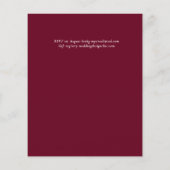 Papier BUDGET Vin Bourgogne Pampas Grass Mariage Tropical (Dos)