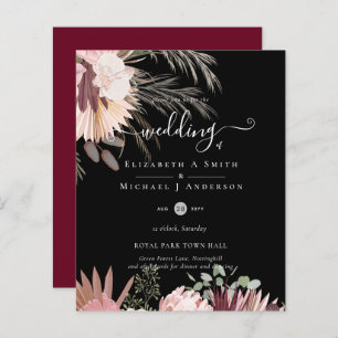 Papier BUDGET Vin Bourgogne Pampas Grass Mariage Tropical