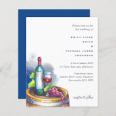 Papier Budget Vin et raisins Dégustation Mariage moderne (Devant / Derrière)