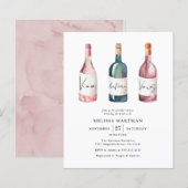 Papier Budget Vino Avant Vows Invitation De Douche Nuptia (Devant / Derrière)