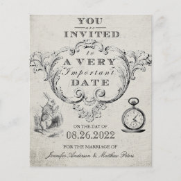 Papier Budget Vintage Alice au Mariage Wonderland