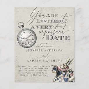 Papier Budget Vintage Alice au Mariage Wonderland