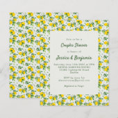 Papier Budget Vintage Été Citron Fruit Couples Douche (Devant / Derrière)
