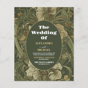 Papier Budget Vintage Floral Art Nouveau Mariage
