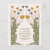 Papier Budget Vintage Floral Art Nouveau Mariage (Devant)
