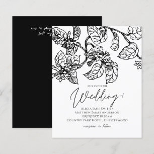Papier BUDGET Vintage Garden Feuillu Invitation de mariag