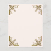 Papier Budget Vintage Gold Script Blush Anniversaire Invi (Dos)