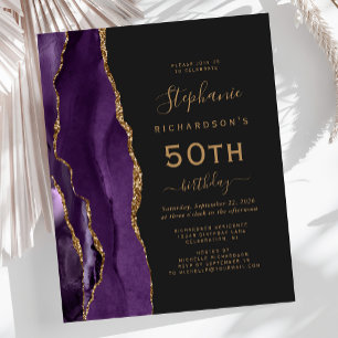 Papier Budget Violet Agate Foncé 50e Anniversaire