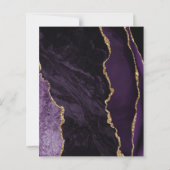 Papier Budget Violet Agate Marbre Enregistrer la Date (Dos)