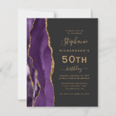Papier Budget Violet Agate QR Code 50e Anniversaire (Devant)