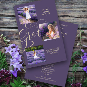 Papier Budget Violet Typographie Moderne Diplômé Trois P