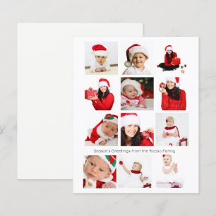 Papier BUDGET Vœux de saison Douze Photo Personnalisés