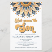 Papier Budget Voici Le Baby shower Son Retro (Devant)